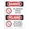 Signmission OSHA Danger, No Smoking W/in 50 Feet Bilingual, 24in X 18in Decal, 18" W, 24" L, Bilingual Spanish OS-DS-D-1824-VS-1481 - alternate 1